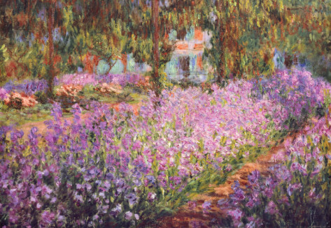 The Artists Garden at Giverny, c.1900 - Claude Monet Paintings